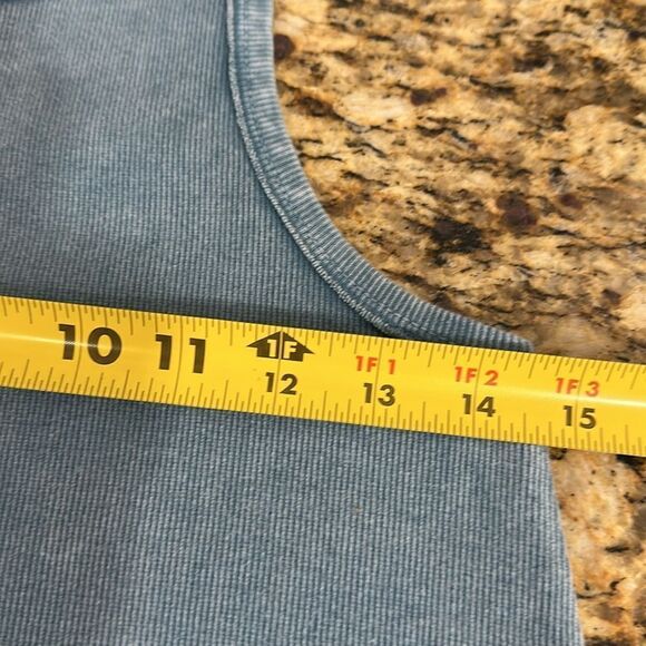 FP Movement Blue Sleeveless Side Slits Ribbed Tunic Tank Top Size XS - Picture 6 of 7